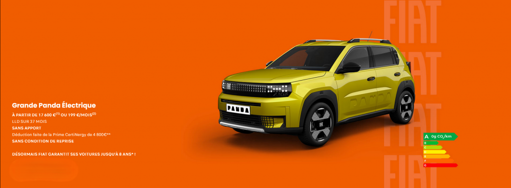 FIAT GRANDE PANDA  100 % Electrique